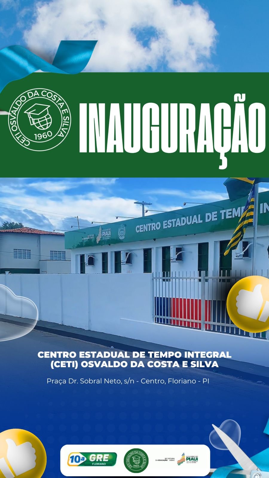 Equipe do CETI Osvaldo da Costa e Silva celebra inauguração da reforma ...